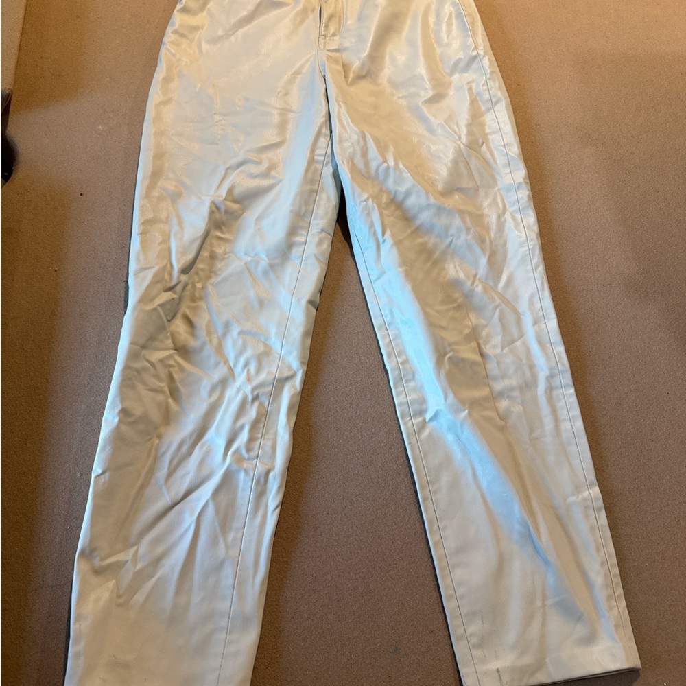 Zara Women’s Light Tan Leather Pants